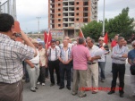 Çanakkale cezaevi önü.M.Kemal Tutkun`un tahliyesi bekleniyor. 19.6.2014