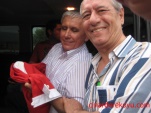 Orhan Selvi ve em.tuğg.M.Kemal Tutkun.Çanakkale Çezaevi önü.Tahliye sonu şehre hareket. 19.6.2014